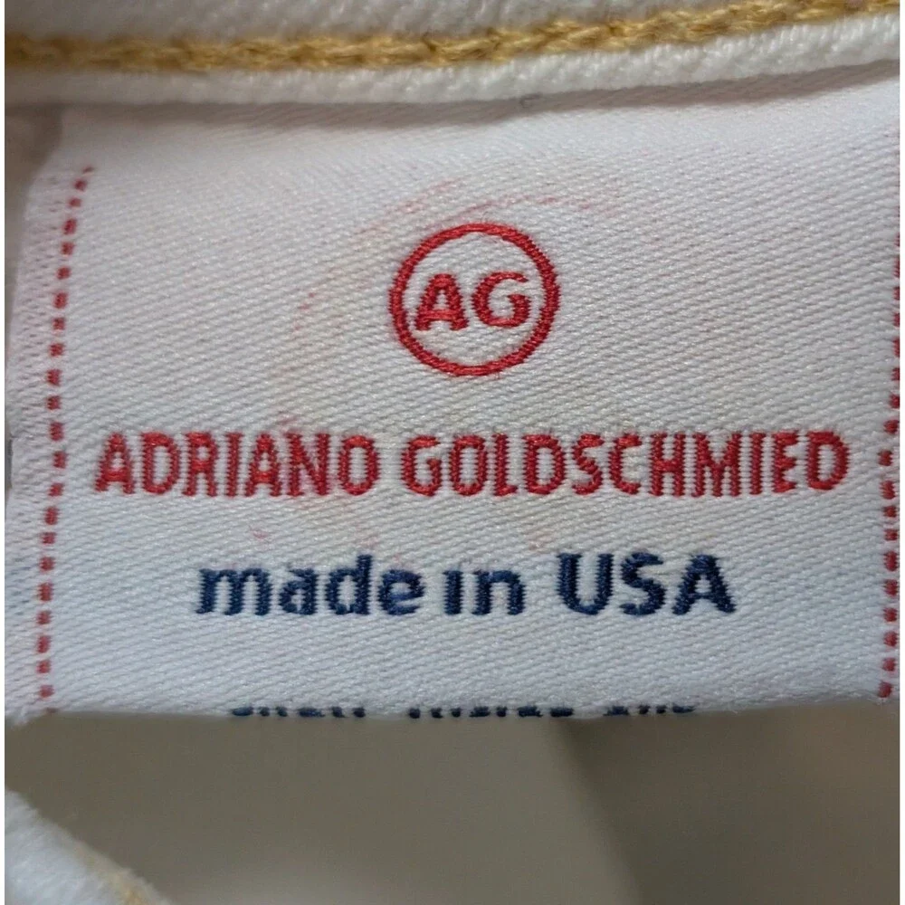 AG Adriano Goldschmied Size 28 White Denim Mini Skirt Utility Pockets USA Y2K